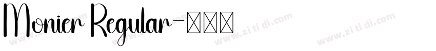 Monier Regular字体转换